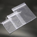 50pcs 7x9 9x12 10x15 11x16 13x18 15x20 17x23cm White Organza Bags Wedding Birthday Party Candy Box Chocolate Packing Gift Bags