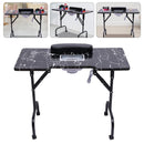 Portable Nail Table for Technicians w/ Folding Function Manicure Desk for Both Salon and Home w/ Dust Collector Fan