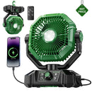 The Boreal Breeze | 20000mAh Portable Camping Fan with LED Lantern & Remote