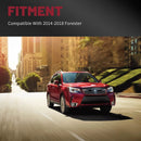 Front Grill for 2014-2018 Subaru Forester Gloss Black with Red Line