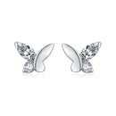 Ailmay Echt 925 Sterling Silber Süße Schmetterling Ohrstecker Exquisite Stapelbare Stern Ohrstecker für Frauen Mode Schmuck Va