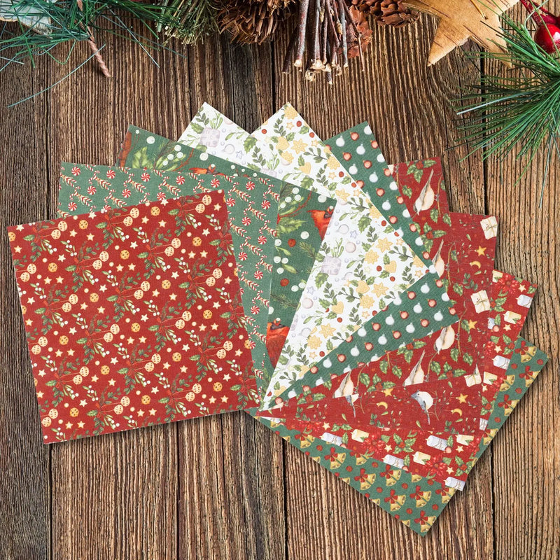 10 Sheets Christmas Printing Quilting Cloth Sheets Patchwork DIY Craft Cotton Sewing Fabrics Sheets