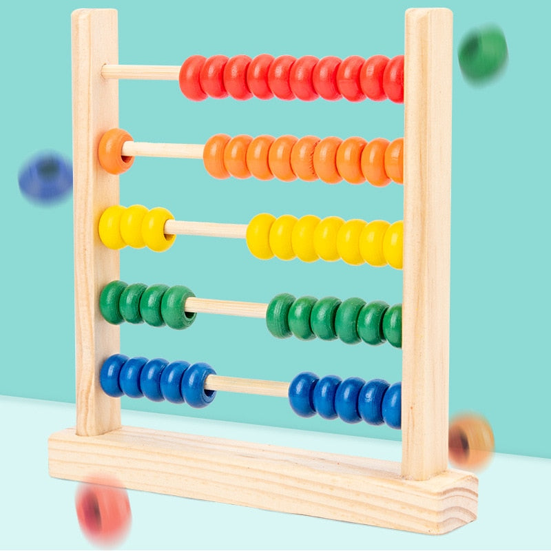 1 Pc Wooden Children's Educational Toys for 3-6 Year Olds Hand-eye Coordination for Kids Mathematics Wooden Abacus Learning Toy
