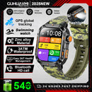 New Outdoor 10ATM Waterproof Swim Smart Watch Men GPS Compass Flashlight 540mAh Large Battery Bluetooth Call Sport HD Smartwatch