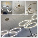 Postmodern LED Circle DIY Chandelier Light Fixtures Gold White Black Pendant Lights Home Living Room Shop Restaurant  Decoration
