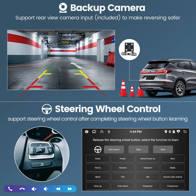 1 din Car Radio Android Carplay Auto Universal 7" IPS Retractable Screen gps Navigation 1Din Android 12 Multimedia Video Player