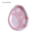 8pcs Easter Bunny Egg Paper Plates Rabbit Ear Shape Cups Happy Easter Party Tableware Birthday Party Baby Shower Decor Supplies