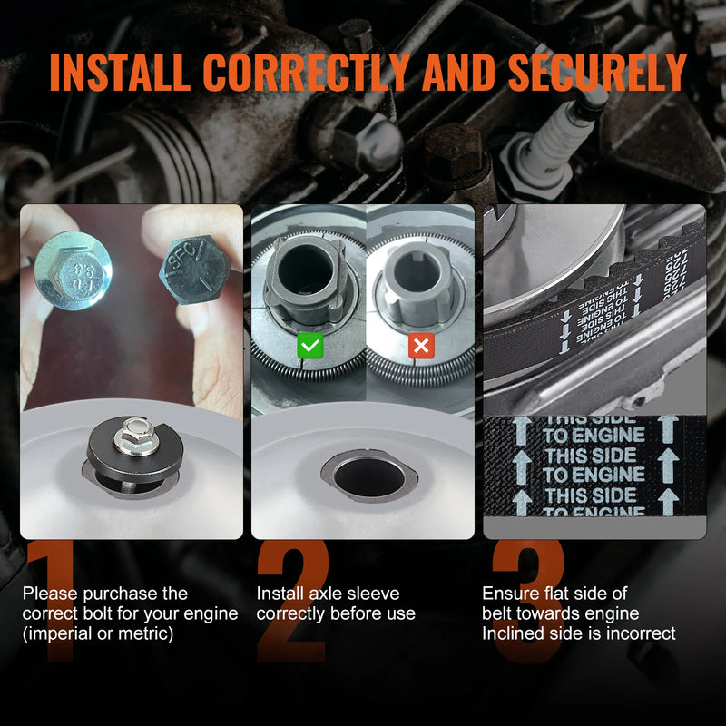 VEVOR Go-Kart Torque Converter Go-Kart Clutch Kit Series Asymmetrical Driver Pulley Replacement with Drive Belt  Small Engines