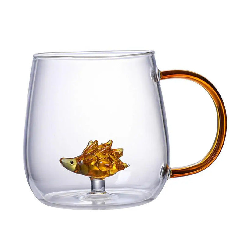 3d Animal Glass Cup 400ml Christmas Theme Animal Inside Glass Christmas Drinking Glasses Cartoon Animal Shape Glass Coffee Mug