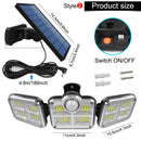 20 W superhelle Solarleuchten, 122/333 LEDs, IP65 wasserdicht, für den Außen- und Innenbereich, Solarlampe mit verstellbarem Kopf, großer Beleuchtungswinkel