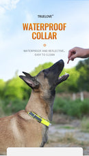 Truelove Pet Collar Waterproof  Anti-Odor Durable Adjustable PVC Polyester Soft Reflective Cloth Stripe Basic Dog Collar TLC5521