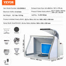 SucceBuy Airbrush Spray Booth Dual-Fans Portable Hobby Airbrush Paint Spray Booth Kit with LED Lights and Exhaust Extension Hose