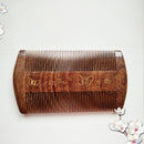 Black Gold Sandalwood Beard Comb Green Sandalwood Comb Grate Double-sided Engraving & Carving Craft Natural Portable Small Comb