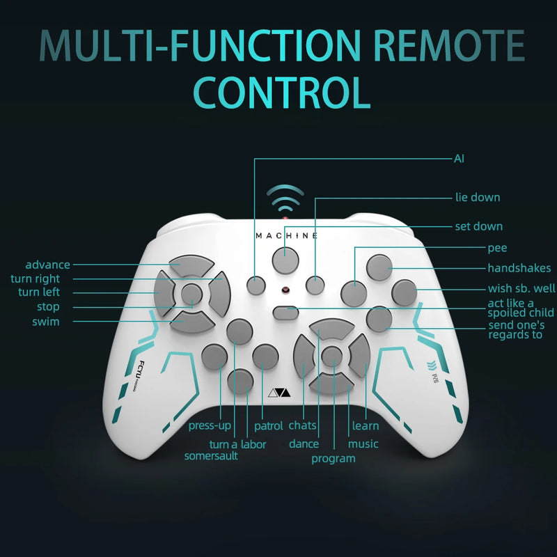 Teeggi Electric RC Intelligent Robot Dog Multifunction RC Mechanical Dog with turret Educational Toy Bionic Smart Robot Toy Gift