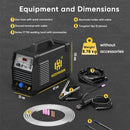 HZXVOGEN 200A 4 in 1 HF TIG AC/DC Aluminum Welding Machine MMA ARC Argon Precise Digital Pulse 2/4T Tig Welder Stainless 220V