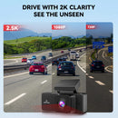 REDTIGER A3 Dash Cam 3 Channel Dash Camera Dash Car Camera Bulit in 2.4GHz Wifi IR Night Vision 24H Parking Monitor APP Control