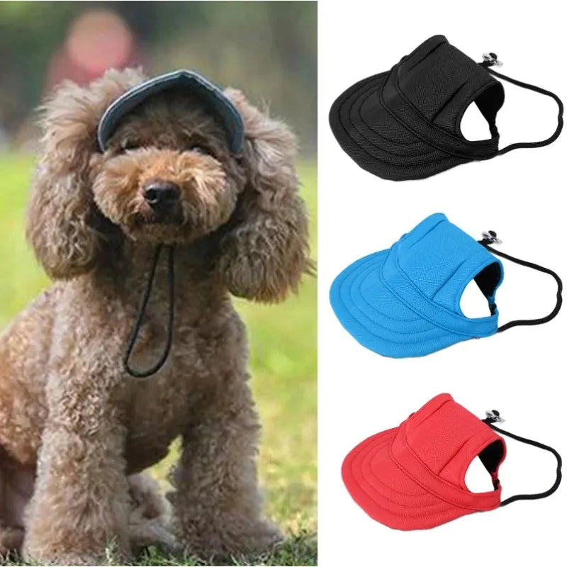 Pet Baseball Caps Cute Dog Sun Hats Puppy Wear-Resistant Peaked Cap Summer Outdoor Sun-Proof Universal Solid Caps