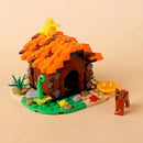 MOC Medieval Castle Building Blocks kit Tent Campfire Siege Car Hanging Cage Trial Bench Guillotine Weapon Toys Gifts Mini Brick