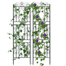 6 Panels Garden Border Trellis High Metal Climbing Plants Support Trellis Plants Fencing Barrier for Outdoor Patio Backyard