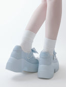 Spring Rilei Gururu Original Sweet Girl Single Shoes Shallow Mouth Spring/summer Lolita Girl Lace Bow Sports Shoes
