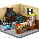 DIY Architecture Store Street View Food House Building Blocks Kit Girls Bricks Classic Movie Model Kids Toys For Children