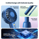 TOPK 2-Pack Handheld Mini Fan Portable USB Rechargeable Small Hand Held Fan & Base Personal Desk Fan Super Compact Cooling Fan