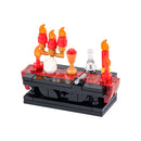 MOC Halloween Skeleton Horde  Building Blocks Dark Castle with Vampire Throne DIY  Medieval Bricks Collection Gift