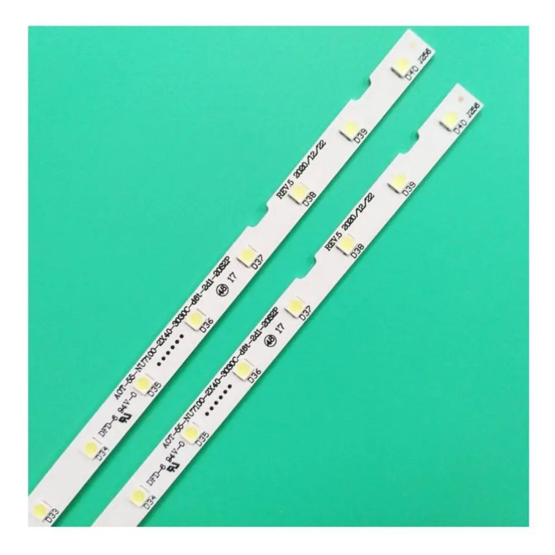 LED strips for SAMSUNG 55 TV UE55NU UE55RU BN96 45913A STS550AU9 AOT 55 NU7300 NU7100 2X40 3030C d6f 2d1 20S2P, 2 pcs./set, 100%