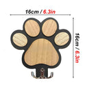 Paw Print Wooden Dog Leash Hanger Wall Hook for Collars & Coats Wood with Paw Design Leash Holder Claw Hook Gift for Dogs Lovers