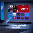 BYINTEK X25 Full HD Projector 1080P 4K Video 900Ansi  Auto Focus  WiFi Smart Android 9.0 LCD LED Video Home Theater Projectors