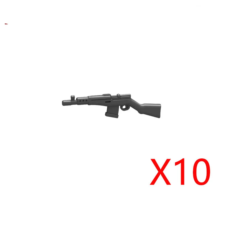 WWII Military Building Blocks Accessories Soldier Figures Weapons Box Rifle Submachine Gun AKM Shield Mini Brick Toy K003 Gift