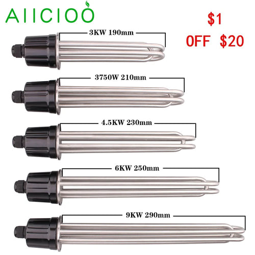 Tri clamp  Heating Element 2 Inches  3KW 3750W 4.5KW 6KW 9KW Electric Immersion Tubular Heater AIICIOO