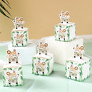 Jungle Animal Candy Boxes Safari Birthday Party Decoration Kids Gift Packaging Box Wild One Baby Shower Decor Supplies Box Bag