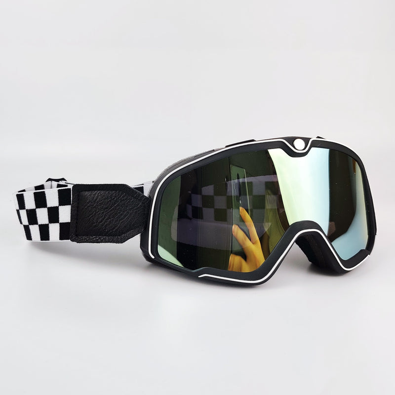 Retro Motorcycle Goggles Ski Glasses Motocross Sunglasses Wide Vision MTB ATV Goggles Cafe Racer Chopper Cycling Racing