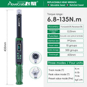The Calibrator | Precision Digital Torque Wrench with Interchangeable Ratchet & Open-End Heads