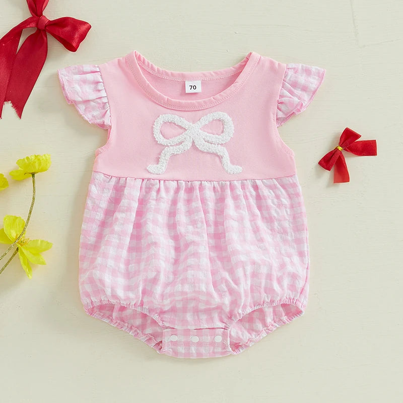 My First Easter Baby Girl Outfits Cute Rabbit Bubble Romper Newborn Collared Smocked Bodysuit Summer Clothes