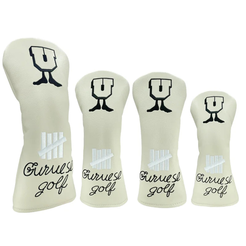 Fisherman's foot Golf Club #1 #3 #5 Mixed Colors Wood Headcovers Driver Fairway Woods Cover PU Leather Head Covers