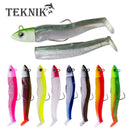 TEKNIK Fishing Black Minnow Lure 7g/12g/25g/40g/60g JIgging Head Soft Silicone Bait Wobblers For Bass Pike Spinning Leurre