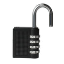 Heavy Duty 4 Dial Digit Combination Lock Weatherproof Security Padlock Outdoor Gym Trunk Safely Code Lock Black 80*43*14mm