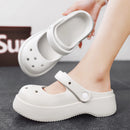 STRONGSHEN Women Summer Platform Clogs Sandal Outdoor Non-slip EVA Mary Jane Hole Shoes Beach Slippers Women's Sandalias Muje