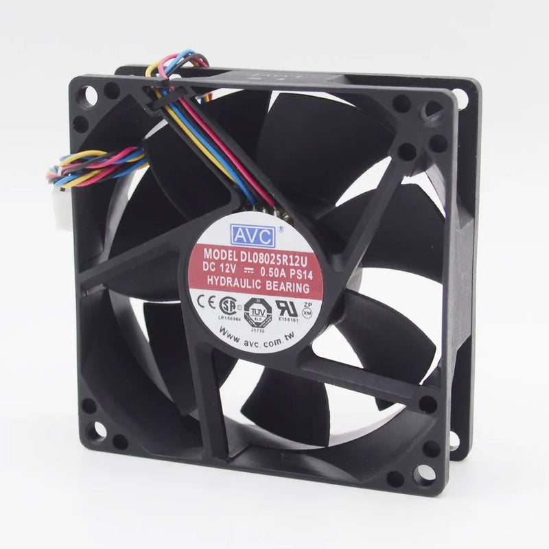 New 8025 8CM Wind Capacity 12V 0.5A DL08025R12U PWM Fan Speed Control 80*80*25MM