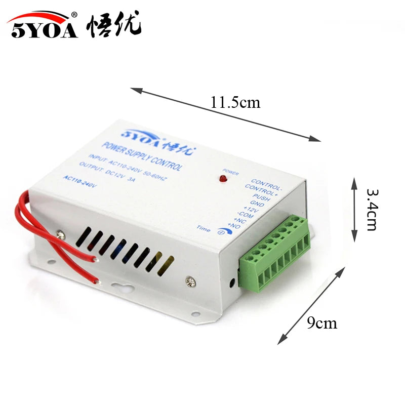 5YOA Power Supply DC 12V Door Access Control System Switch 3A 5A AC 90~260V For Electric Lock RFID Access Control System