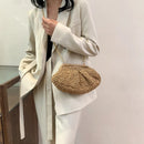 Straw Dumpling Clutch Bag Woven Straw Tote Clutch Purse For Women Summer Beach Bag Wicker Clutch Straw Purses For Women