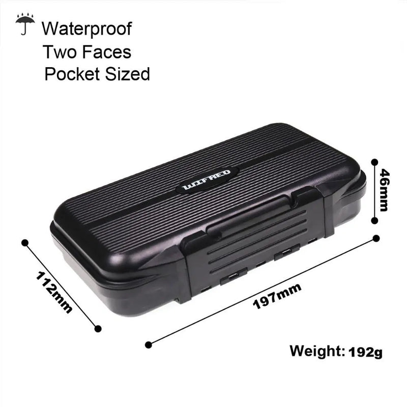 Bimoo 1pc 19.7*11.2cm Porket Streamer Fly Box Waterproof Sturdy Engineer Fishing Box Case with Waterproof Silicone Linear inside