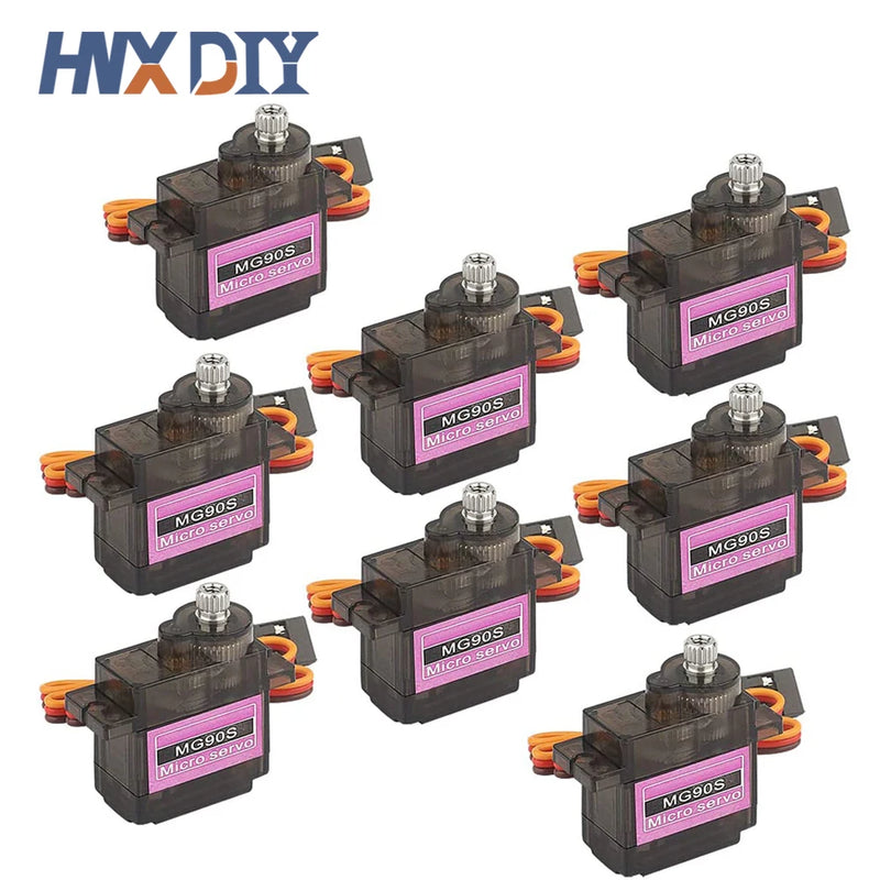 1-10PCS MG90S Micro Servo Motor Metal Gear Analog RC Servomotor 180 Degree For Mini Car Airplane Helicopter Arduino Robot