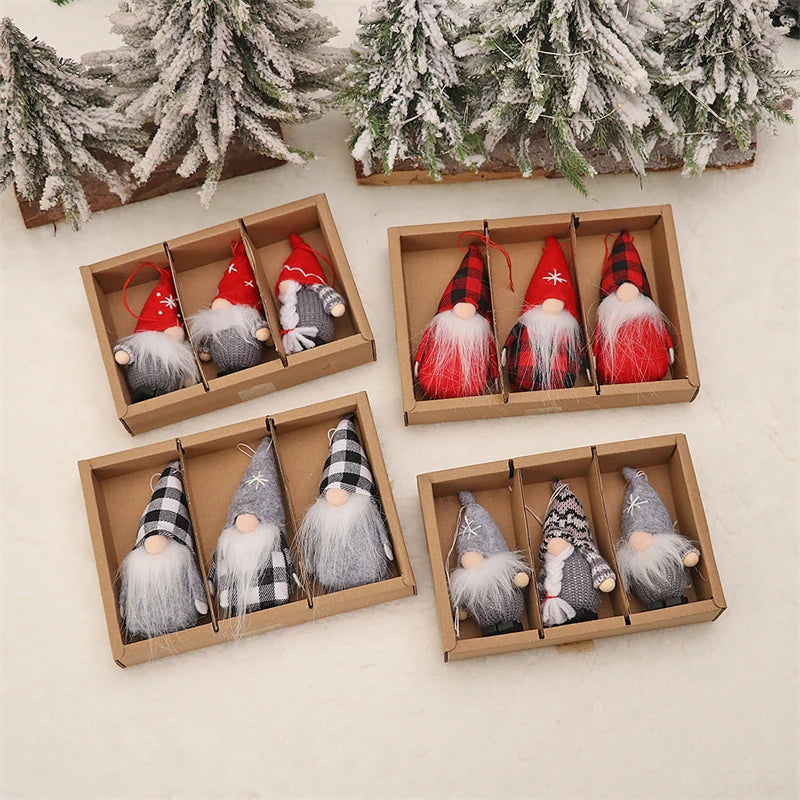 New Year 2024 Gifts Christmas Gnomes Angel Dolls Christmas Decorations for Home Navidad 2023 Xmas Tree Decor Stocking Ornaments