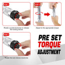 28-210Nm Ratchet Torque Wrench 1/2" Wheel Bolt Wheel Nut Wrench 460mm with Extension & Wheel Bolt Sockets 17mm/19mm/21mm & Case
