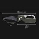 Tragbares Klappmesser Express Paketmesser Geschenk Schlüsselanhänger Gezacktes Hakenmesser Outdoor Camping Handgepäck Überlebenswerkzeug Kartonöffner