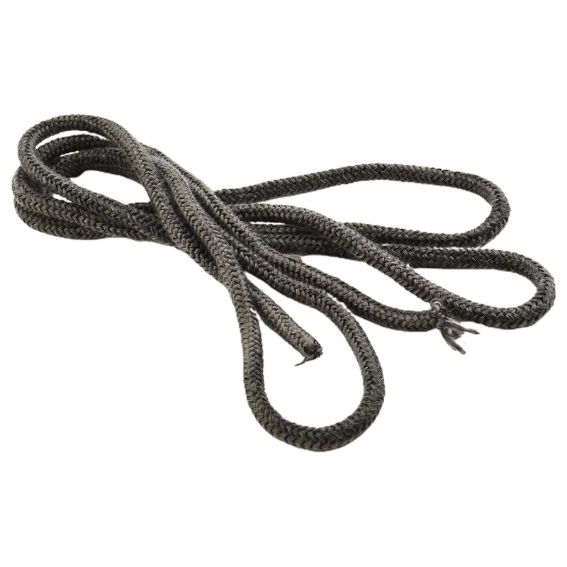 1pc Black Stove/Fire Rope  Wood Burning Stove 10/12mm 2m Length Log Burner High Temperature Fireproof Door Sealing Rope