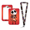 The Nightmare Before Christmas Jack Sally Lanyards Keychain Card Badge Holder ID Credit Card Pass Hang Rope Halloween Gift